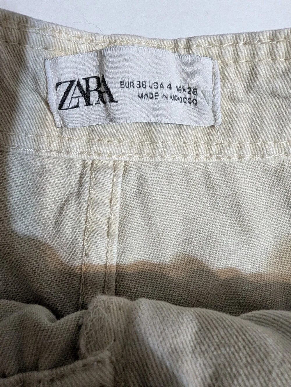 Zara Women’s Beige Cargo Pants Wide Leg Utility Trousers Size 4 EUR 36 - Picture 9 of 13
